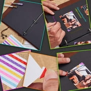Photo Album, AIOR Scrapbook Album Memory Book DIY Retro Pendents Vintage Wedding Travel with Anniversary Birthday Gifts for Mom Lover Women Girls (Kiss)