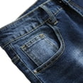 thumbnail image 3 of Men Casual Straight Loose Fit Comfort Jeans Men's Slim Fit Jeans Denim Pants Streetwear Mens Fashion Skinny Jeans Bootcut Jeans for Men , M&Blue, 3 of 8