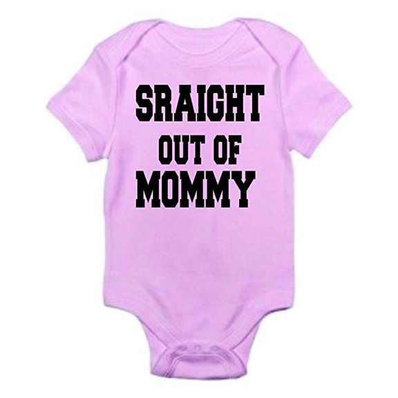 Design With Vinyl Cute Baby Onesies "Straight Out Of Mommy"