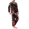 thumbnail image 2 of Fotbe Red Panda Autumn Branches Pijama de Hombre con Estampado de Manga Larga, Conjunto de 2 Piezas, Ropa de Dormir Suave y Cómoda con Bolsillos-Medium, 2 of 7