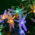 thumbnail image 5 of Morttic Dragonfly Solar String Lights Outdoor 21 Feet 30 Led Waterproof Solar Powered Fairy Lights,8 Modes Decorative Lights for Patio Garden Yard Fence Wedding Christmas Party, Multicolor, 5 of 5