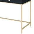 thumbnail image 4 of Writing Desk with 2 Storage Compartments Black and Gold - Saltoro Sherpi, 4 of 5