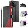 thumbnail image 2 of Funda cartera GANGXUN para iPhone 14 Pro , cuero PU con tarjetero, cremallera, correa de mano, soporte y protección 679°, 2 of 6
