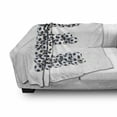 thumbnail image 3 of Letter E Soft Flannel Fleece Throw Blanket, Balls with Hexagon Motifs Classic Sporting Equipment Theme Alphabet Letter, Cozy Plush for Indoor and Outdoor Use, 70" x 90", Black and White, by Ambesonne, 3 of 6