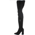 thumbnail image 2 of Cape Robbin Betisa-4 Women's Side Zip Block Heel Stretchy Snug Fit Thigh High Boots, 2 of 2