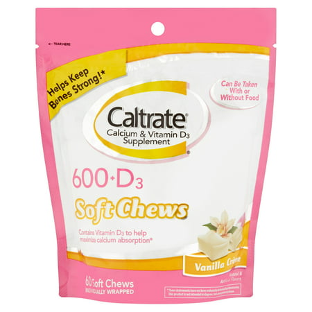 Caltrate 600 + D Vanilla Crème de calcium et de vitamine D Supplément, 60ct
