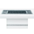 thumbnail image 2 of Global Furniture USA Monaco Wood White and Silver Bar Table with Clear Glass, 2 of 2