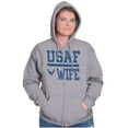 thumbnail image 5 of US Air Force USAF Wife Spouse Zip Hoodie Sweatshirt Women Brisco Brands M, 5 of 6