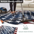 thumbnail image 5 of 4th of July Star Outdoor Rug 6x9 Ft - Reversible Patio Rug Outdoor Camping Rugs, Retro Blue Star Red Striped Independence Day Indoor Outdoor Area Rugs, Non-Slip Outdoor Carpet Runner for Deck/Porch, 5 of 8