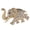Gold, variant on New Arrival Rhinestones Pave Elephant Brooch Pins Party Accessories S-silver