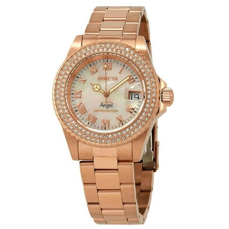 Invicta Women's 24615 Angel Quartz 3 Hand White Dial Watch