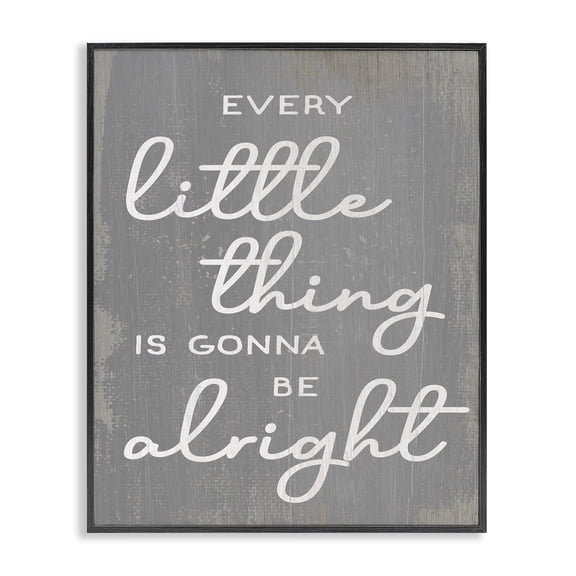 Stupell Industries Rustic Lodge Every Little Thing Positivity Phrase Rustic Grey White Black Framed Giclee Art, 11 x 14, by Lil' Rue
