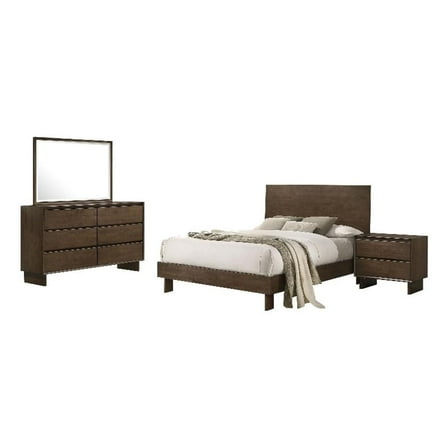 Glenwood 4-piece Queen Bedroom Set Warm Brown