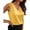 Yellow, variant on Dwellite Women Satin Tank Top V Neck Summer Sleeveless Shirt Business Casual Clothes Brown XL