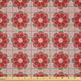 thumbnail image 2 of Ambesonne Floral Fabric by the Yard Microfiber, Rhythmic Abstract Floral, 5 Yards, Pale Pink and Pale Taupe, 2 of 2