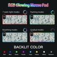 thumbnail image 5 of Daisy and Leaf Figure Wireless Charging RGB Gaming Mouse Pad Large Keyboard Mat Rubber Base 13 Light Modes, 5 of 6