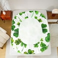 thumbnail image 5 of Feelyou Green Shamrock Kids Twin Sheet Sets, Lucky Spring Plant Bedding, 3-Piece, 5 of 7