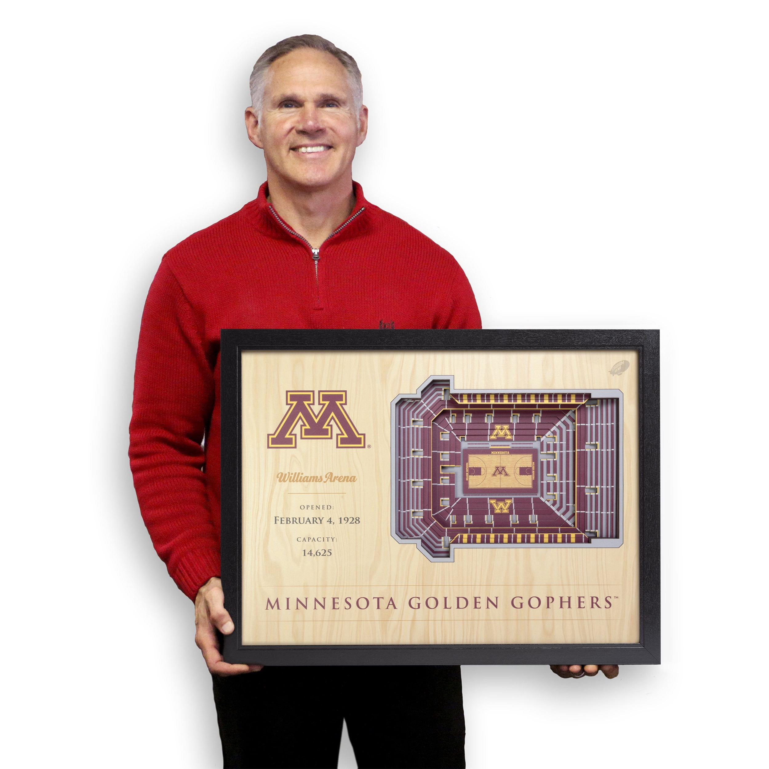 YouTheFan NCAA MN Golden Gophers BB 25-Layer Stadiumview Wall Art
