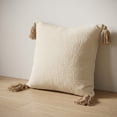 thumbnail image 4 of Ox Bay Amai 20" x 20" Natural Beige Ultra-Soft Turkish Cotton Adult Decorative Throw Pillow, 4 of 4