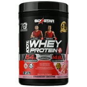 Six Star Pro Nutrition 100% Whey Protein Powder, 32g Ultra-Pure Whey Protein, Strawberry, 2lbs