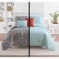 thumbnail image 2 of VCNY Home | Yara Collection | Quilt Set-Ultra-Soft Reversible Coverlet Bedding-Lightweight, Cool, and Breathable Bedspread, 5pc Full/Queen, Multi 5 Piece, 2 of 10