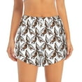 thumbnail image 2 of KLL Chickens Peck Grain Pattern Shorts Women,Athletic Shorts High Waisted Running Shorts Pocket Sporty Short Gym Elastic Workout Shorts-Medium, 2 of 7