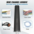 thumbnail image 3 of VEVOR Drop Over Cable Cover Ramp, 2,000 lbs/axle Load Capacity, Heavy Duty Cable Hose Protector Ramp, Floor Cord Cover for High Walking Traffic Areas Indoor Outdoor Home Office Warehouse School, 3 of 9