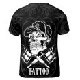 thumbnail image 3 of Custom Name Proud To Be A Tattoo Artist Skull Men's T-shirt S-5XL, 3 of 4
