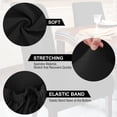 thumbnail image 4 of PiccoCasa Stretch Spandex Dining Chair Cover Classical Solid Chair Seat Protector, Black, 4 of 6