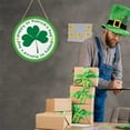 thumbnail image 2 of MXTPOV St. Patrick's Day Welcome Sign for Front Door, Wooden Shamrock Hat Ornaments for Party, St Patricks Day Decorations, White Green Lucky Irish Sign for Wall Home Decor, 2 of 5