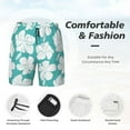 thumbnail image 3 of Naloa Vintage Floral Print Men Swim Trunks with Compression Liner ,Board Shorts,Men's Swim Shorts with Drawstring and Elastic Waistband-XX-Large, 3 of 6