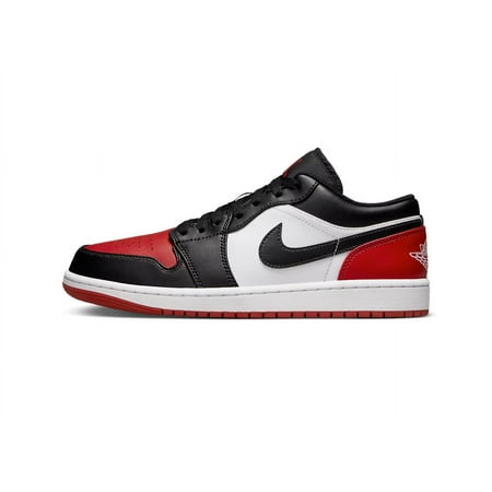 Men's Air Jordan 1 Low White/Black-Varsity Red-White (553558 161) - 9.5