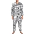 thumbnail image 3 of Lsque Country Farm Scene Pattern Long Sleeve Pajama Set for Men - Soft 2-Piece Sleepwear and Loungewear Set with Pockets, Comfy Nightwear-Medium, 3 of 7