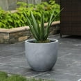 thumbnail image 3 of Light Gray MgO Round 17.2in. H Outdoor Planter, 3 of 3