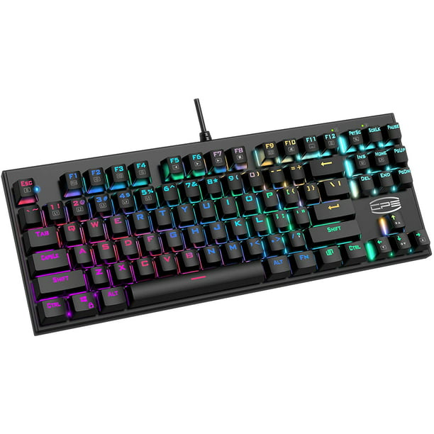 CP3 Gaming Keyboard RGB Wired Keyboard Anti-ghosting 87 Key Mechanical  Keyboard