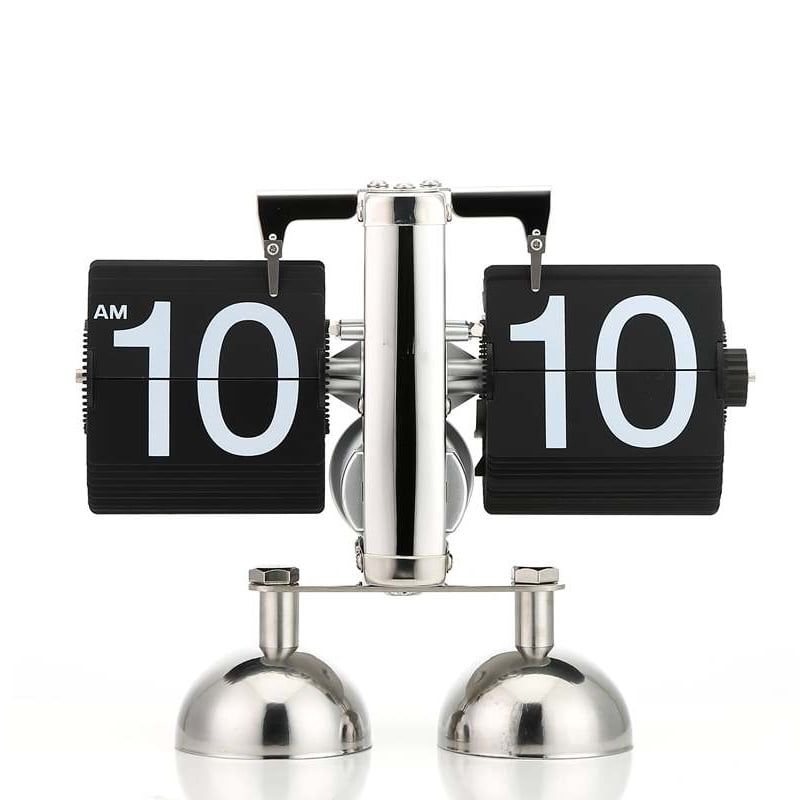 Digital Flip Down Clock Internal Gear Operated Flip Desk Shelf Clock