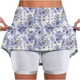 thumbnail image 2 of Aueoeo Womens Skorts Plus Size Skorts for Ladies Floral Printed High Waist Athletic Sports Pants Skirt Casual Shorts L, 2 of 6