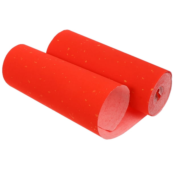 1 rollo clásico rojo xuan papel en blanco xuan papel chino año nuevo par de papel