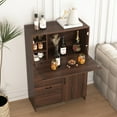 thumbnail image 6 of Fold-Up Desk Cabinet with Storage Drawer and Shelves, Storage Cabinet with Fold-Up Desktop, Multifunctional Desk Cabinet for Home/Office/Dormitory/Small Spaces, 6 of 9