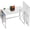 White, variant on Space-Saving Folding Computer Desk - Home Office Writing Table with Storage Bag & Hook - Easy Collapsible, Sturdy for Bedroom or Apartment - Vintage color
