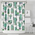 thumbnail image 2 of Aesthetic Succulent Shower Curtain, Waterproof Fabric, Machine Washable, Hooks Included, Southwestern Desert Style and Boho Cactus Bathroom Decor, 2 of 5