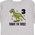 thumbnail image 4 of Inktastic 3rd Birthday Dinosaur Skateboarding Boys Long Sleeve Toddler T-Shirt, 4 of 5
