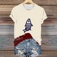 thumbnail image 4 of Sokhug Women's Fashion T-Shirts Funny Fish Graphic Crew Neck Tees Summer Casual Lightweight Breathable Athletic Tops, 4 of 5