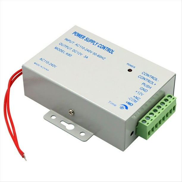 Controlador de Fuente de Alimentación de 12 V CC para Cerraduras de Puertas. Adaptador de Interruptor de 100-240 V CA Compatible con Sistemas de Videoportero de 3 A.