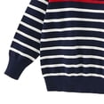 thumbnail image 4 of Guluxicc Kids Boys Crew Neck Striped Cotton Sweater Long Sleeve Knit Pullover Sweaters Fall Winter Casual Tops 5-15 Years, 4 of 8