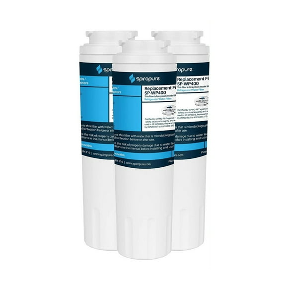 SpiroPure SP-WP400-3PK Refrigerator Water Filter Replacement, 3 Pack