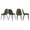 Green Fabric, variant on Homy Casa Dining Chair Set of 4 - Mid Century Modern Upholstery Side Chairs with Metal Legs for Kitchen Bistro Dining Room, Vintage Brown Suede