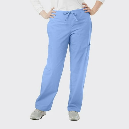 

SPECTRUM UNIFORMS Unisex Scrub Pant Cargo Pant | Elastic and Drawstring Waist Soft Fabric Ideal for Medical Professionals Lab Work Wear Nurse Pant Ceil Blue