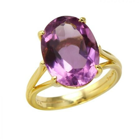 Foreli 6CTW Amethyst And 14K Yellow Gold Ring