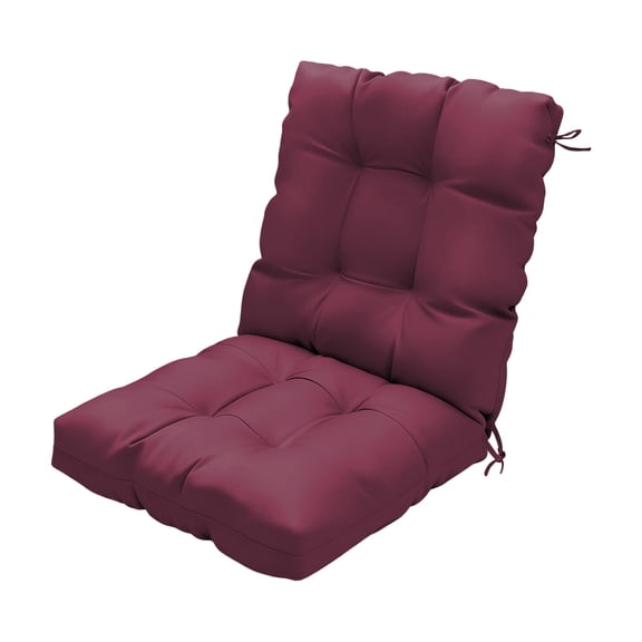 42"x21" Tufted Outdoor/Indoor Mid Back Seat Cushions, 2 Count